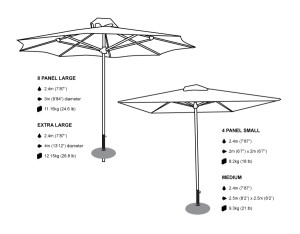 Acacias Branded Umbrellas Specifications